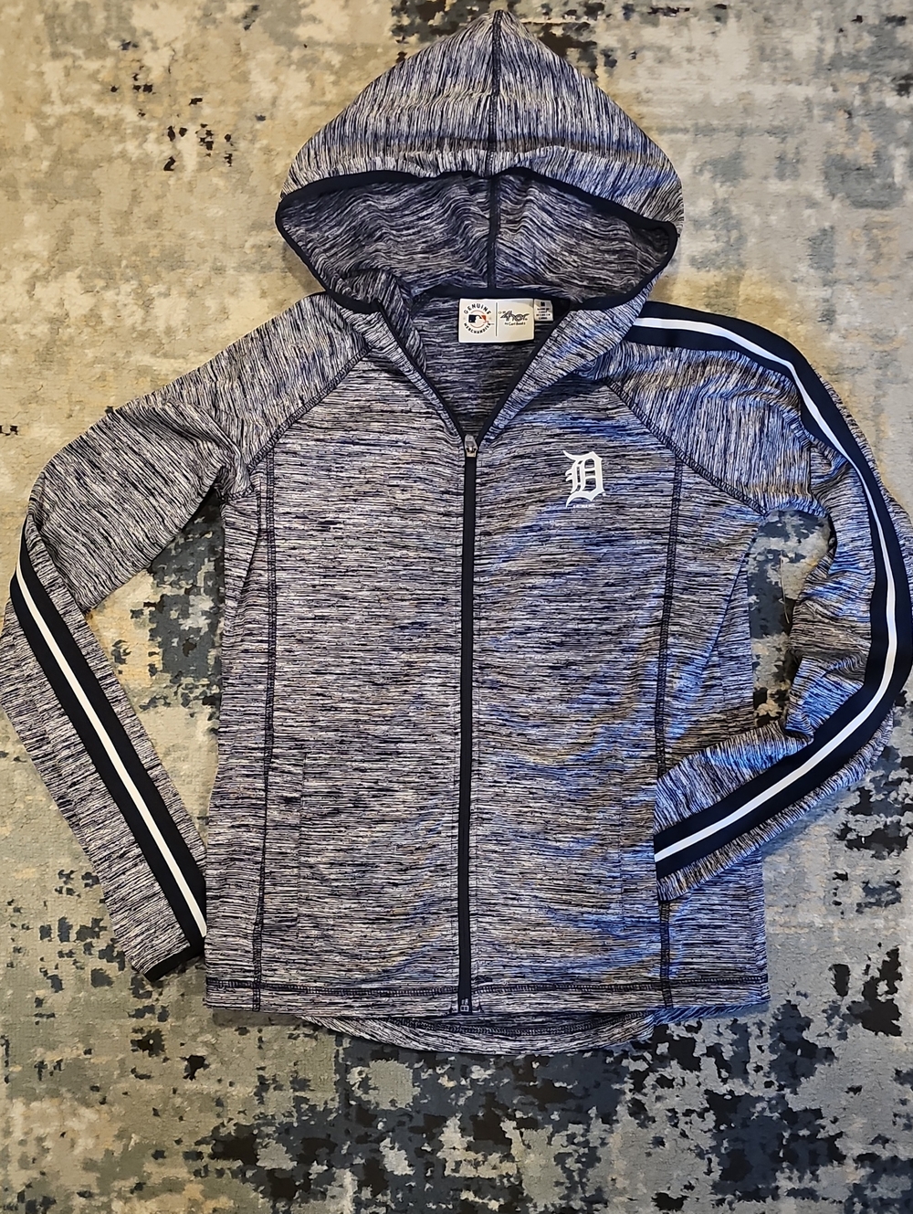 Like New Detroit Tigers Baseball G-III 4Her Carl Banks Navy Zip Hoodie Jacket